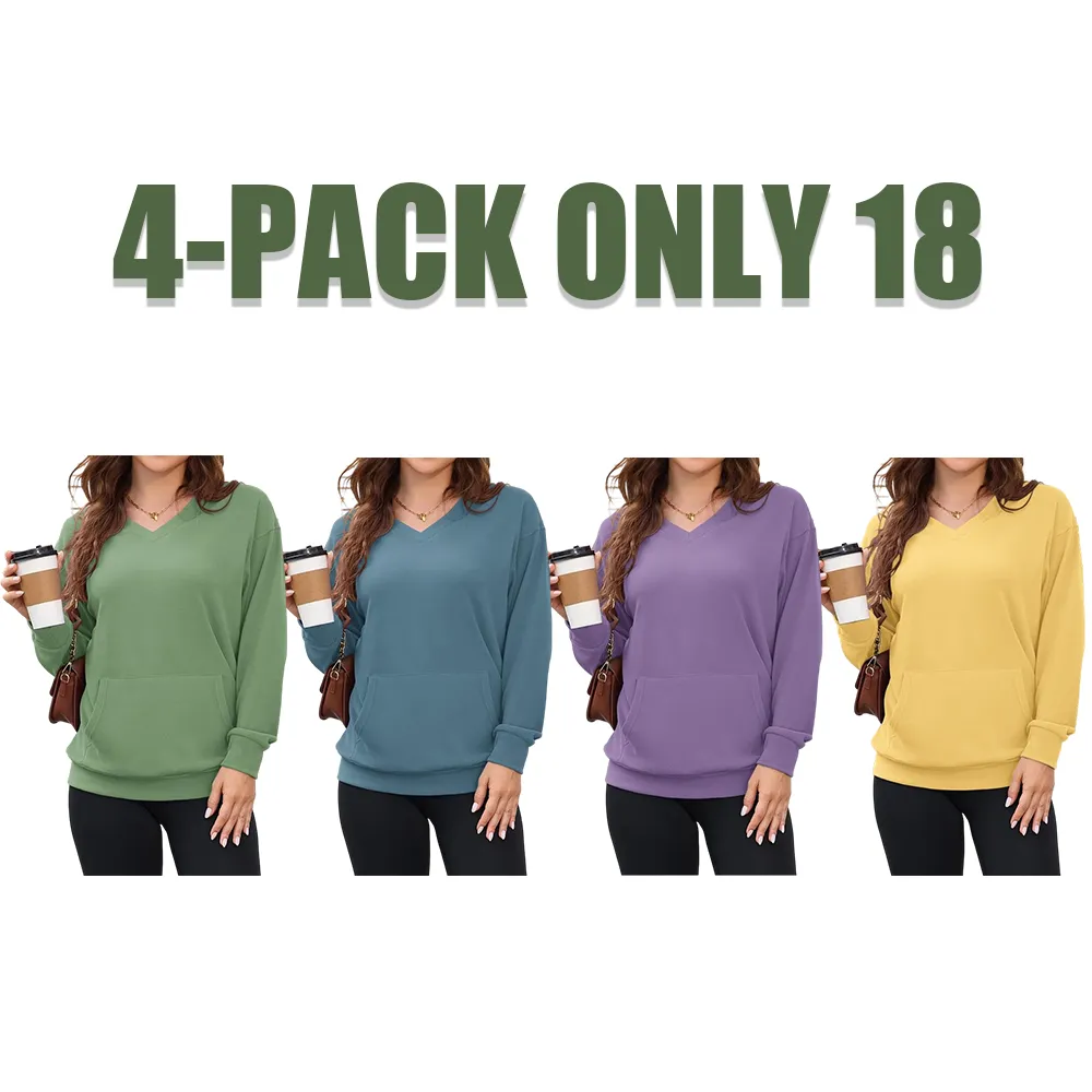Women's Hoodless V-neck Sweatshirt