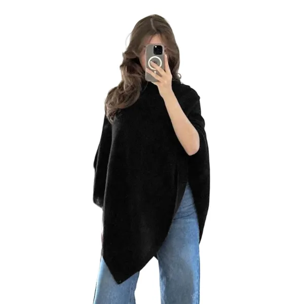 Women's Plain Loose Elegant Fashion Sweater Shawl