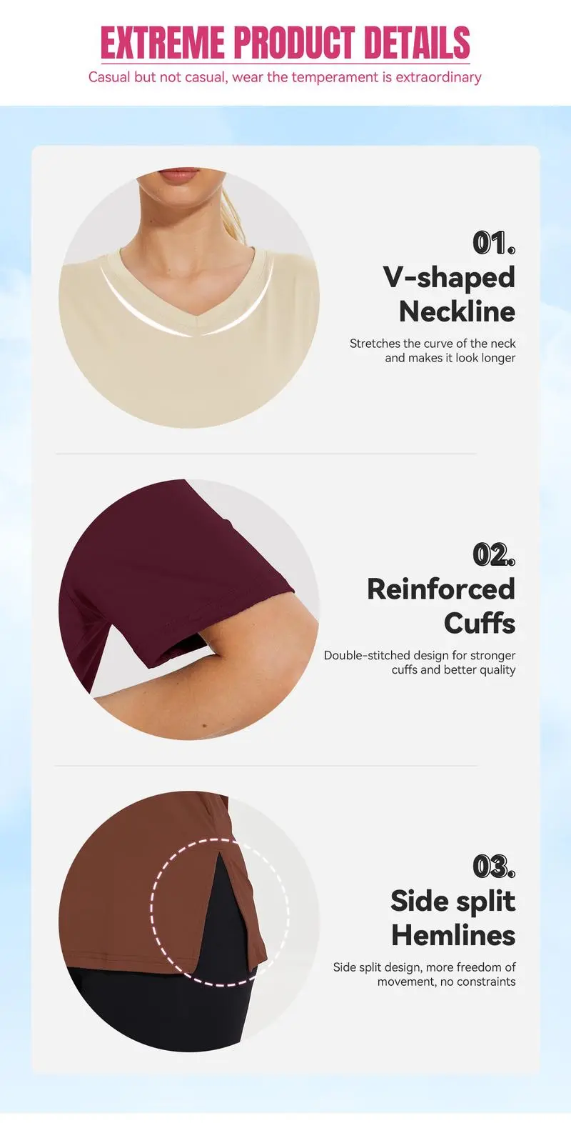 Lightweight Loose-Fit Tops​(Just $3 Each!)