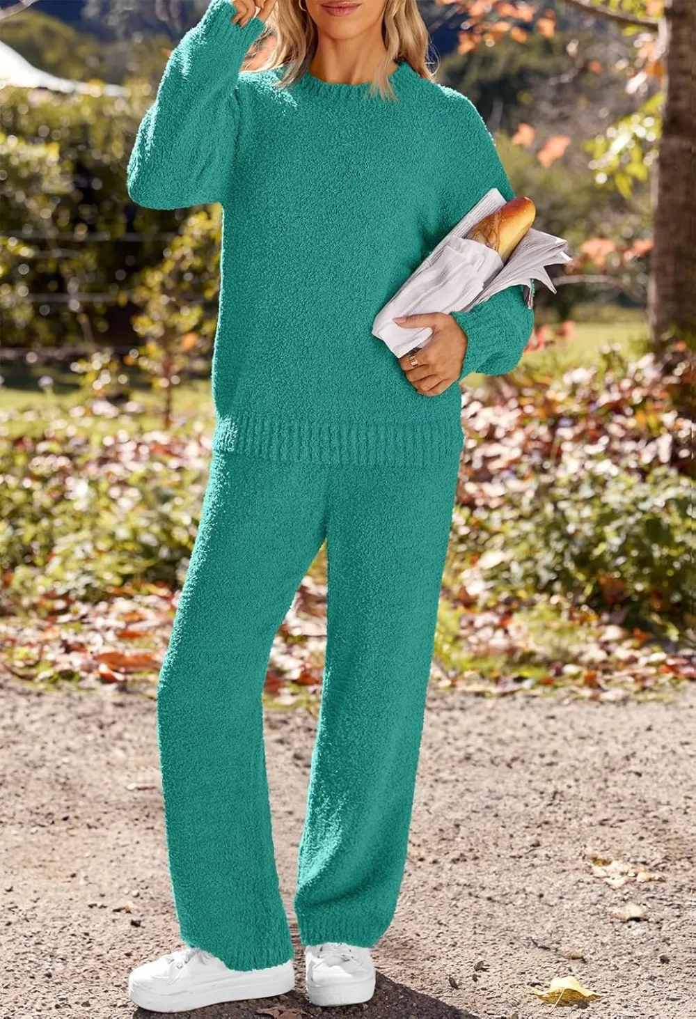 Womens Pajama Sets 2025 Fall Lounge Sweater Set