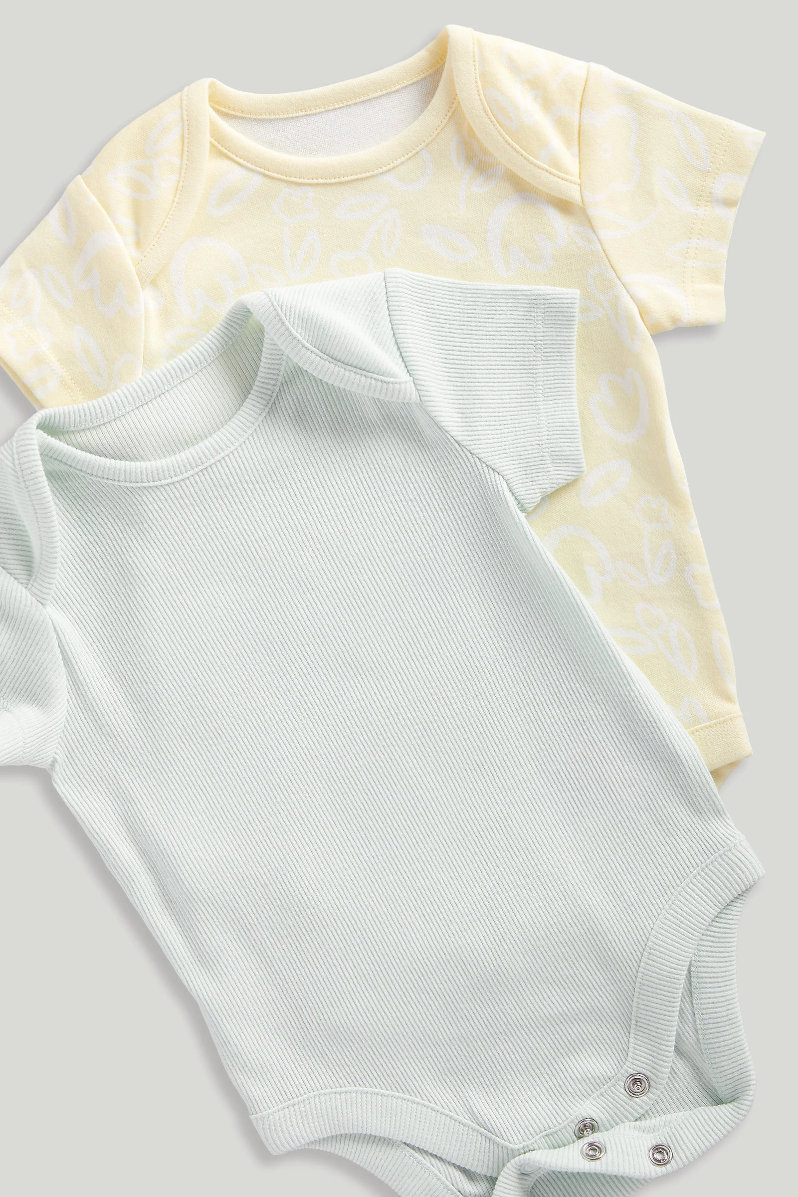 5 Pack Floral Short-Sleeved Bodysuits