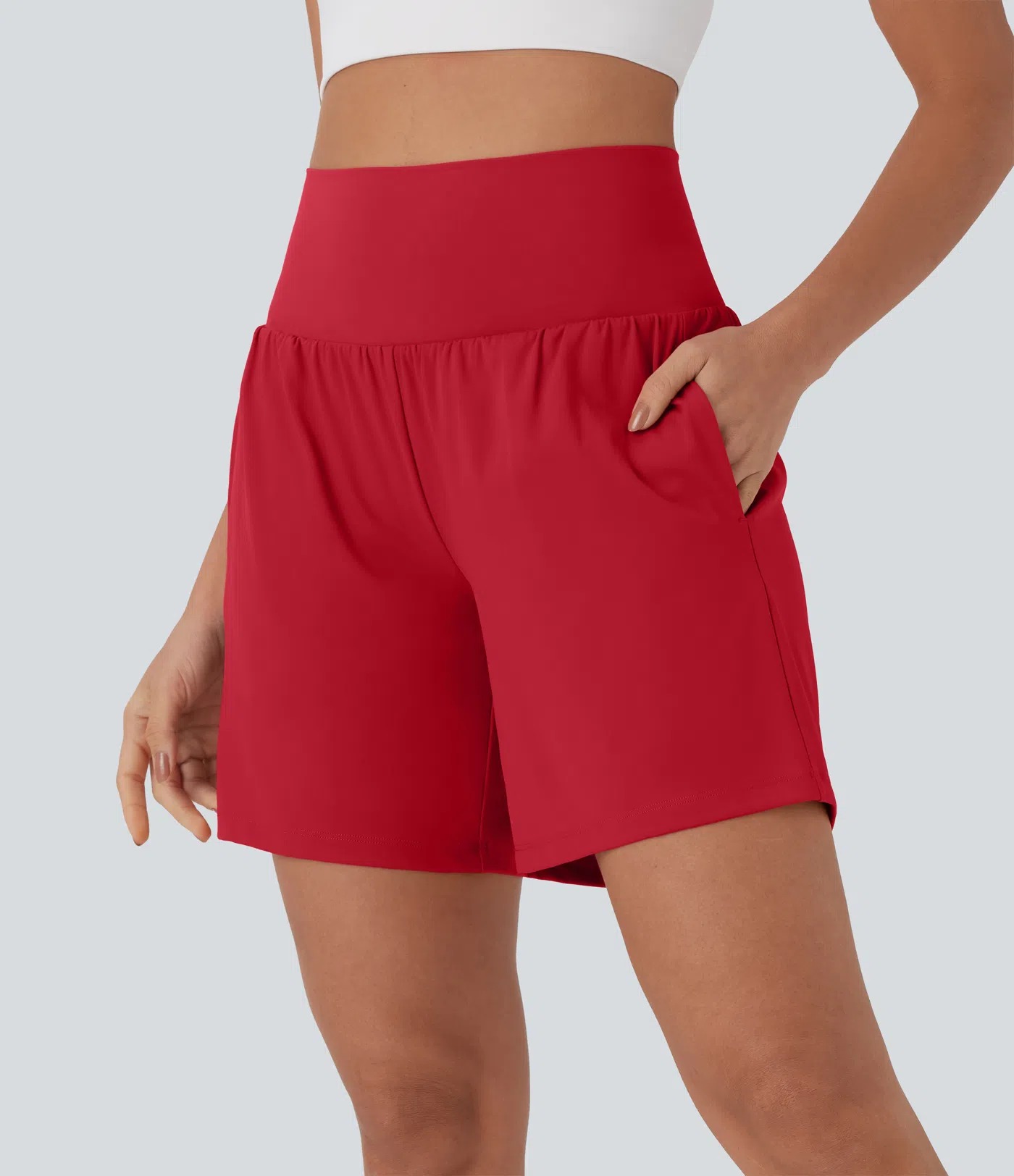 🔥Women’s 2-in-1 Super High-Waisted Cool-Touch Yoga Shorts with Pockets (3