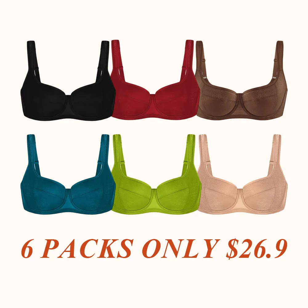 Night Lightly Padded Demi Bra Soft Supportive Fit Plus Size Balconette