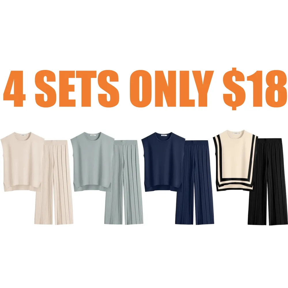 Women’s Crewneck & Wide Leg Lounge Set