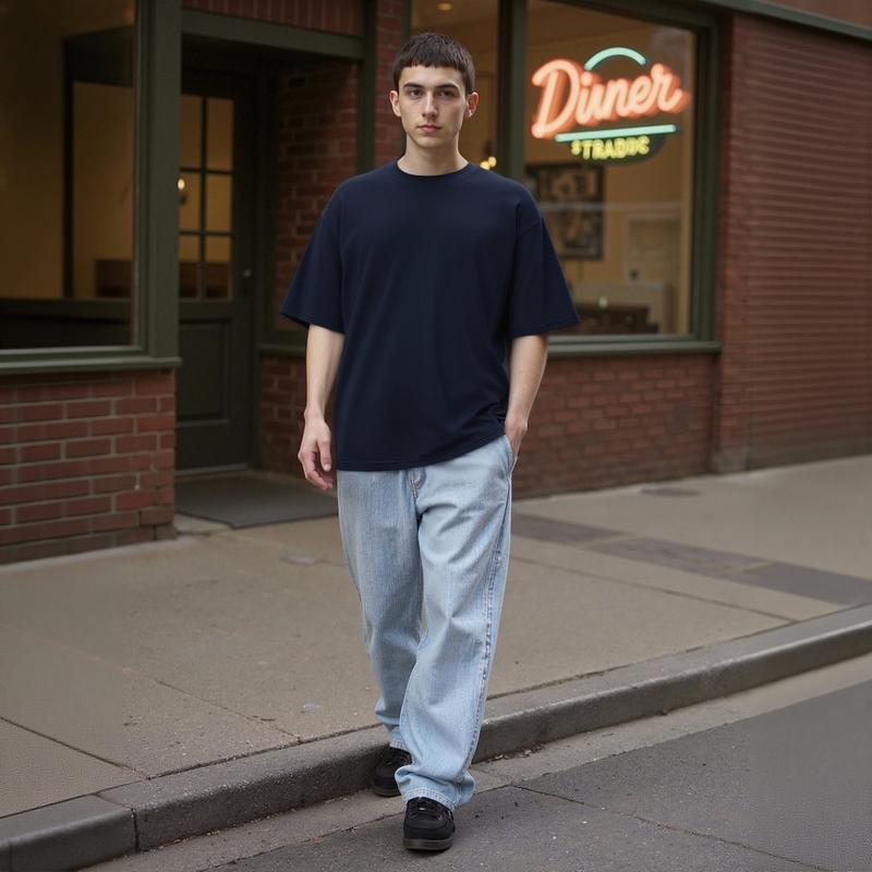 No Sagging! Heavyweight Oversized TShirts - Shape-Retaining, Thick Cotton, Strong Neckline & Premium Look Mens Tshirts Crewneck Tees for Summer & Spring