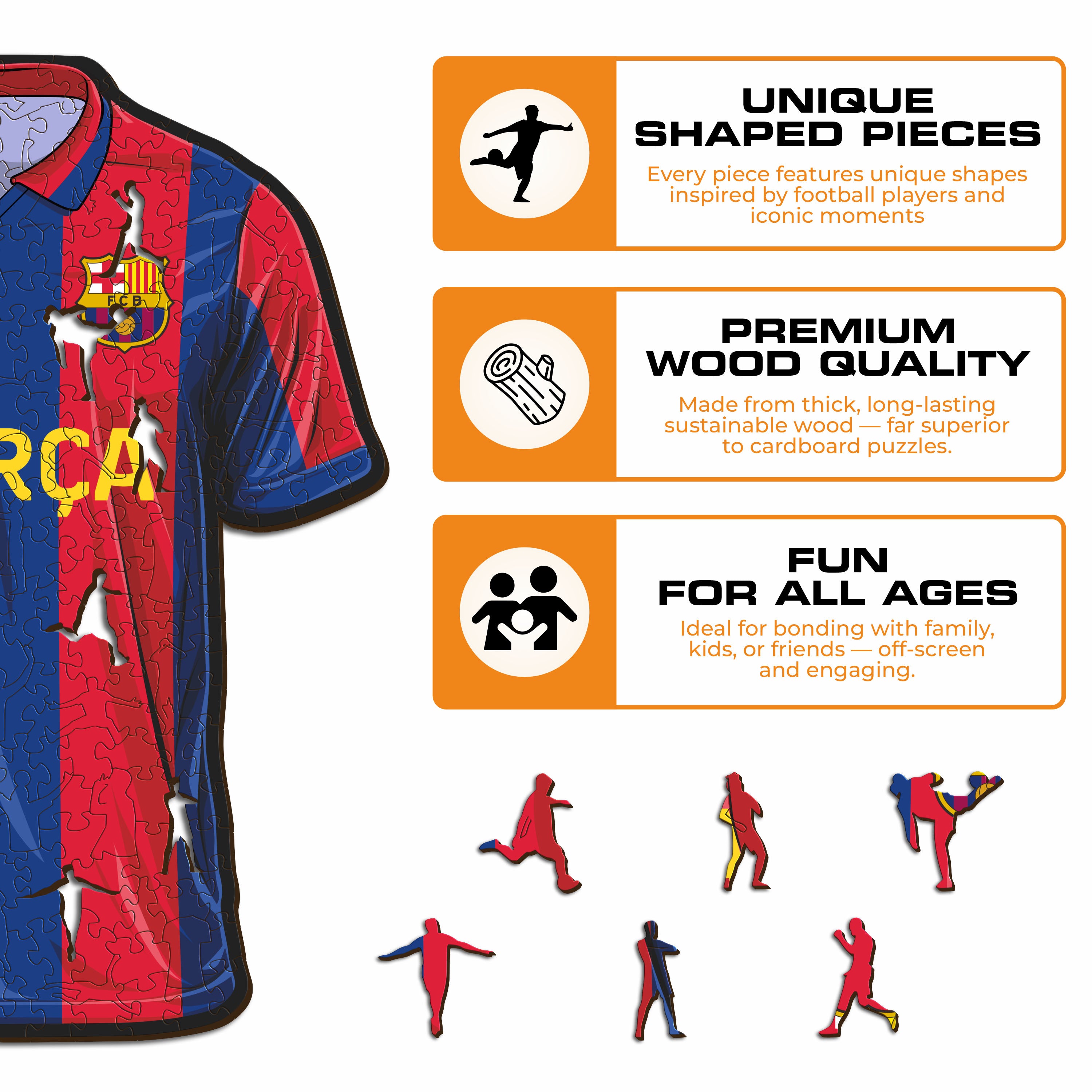 FC Barcelona® Jersey - Wooden Puzzle