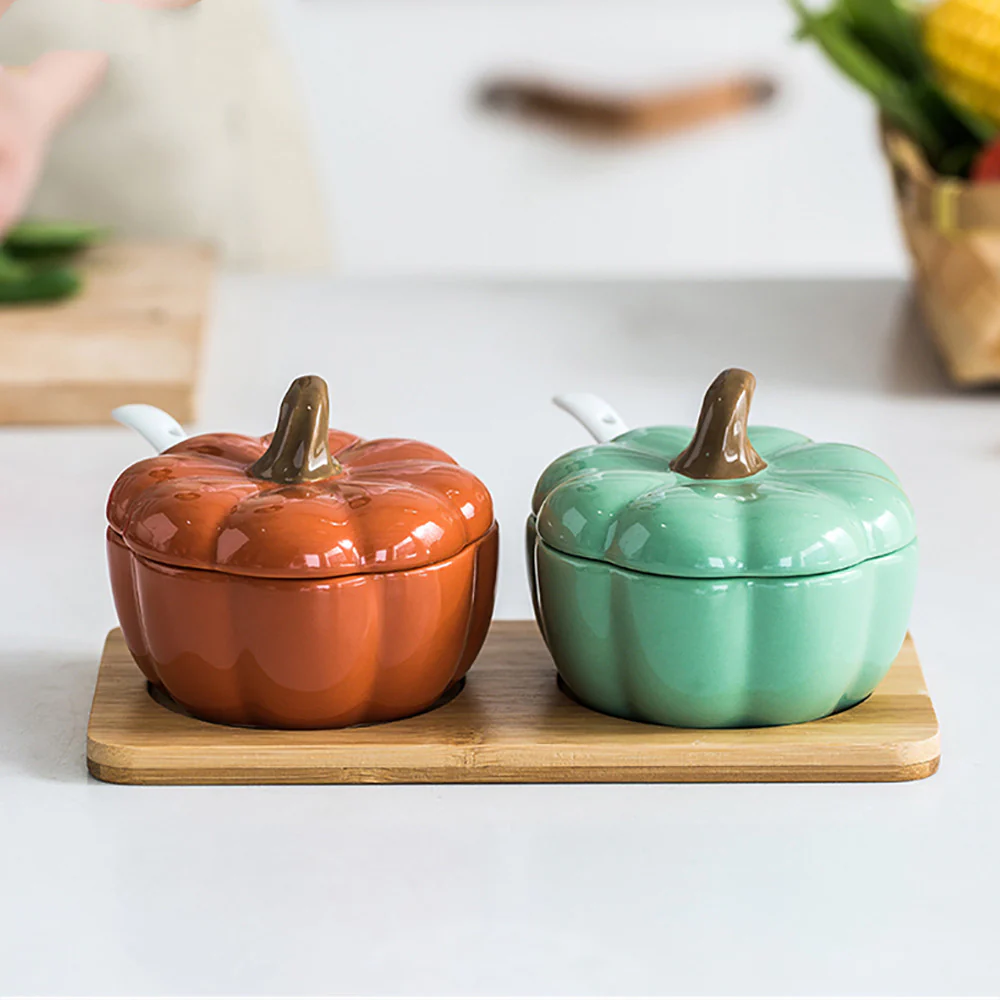 Ceramic Pumpkin Serving Jar