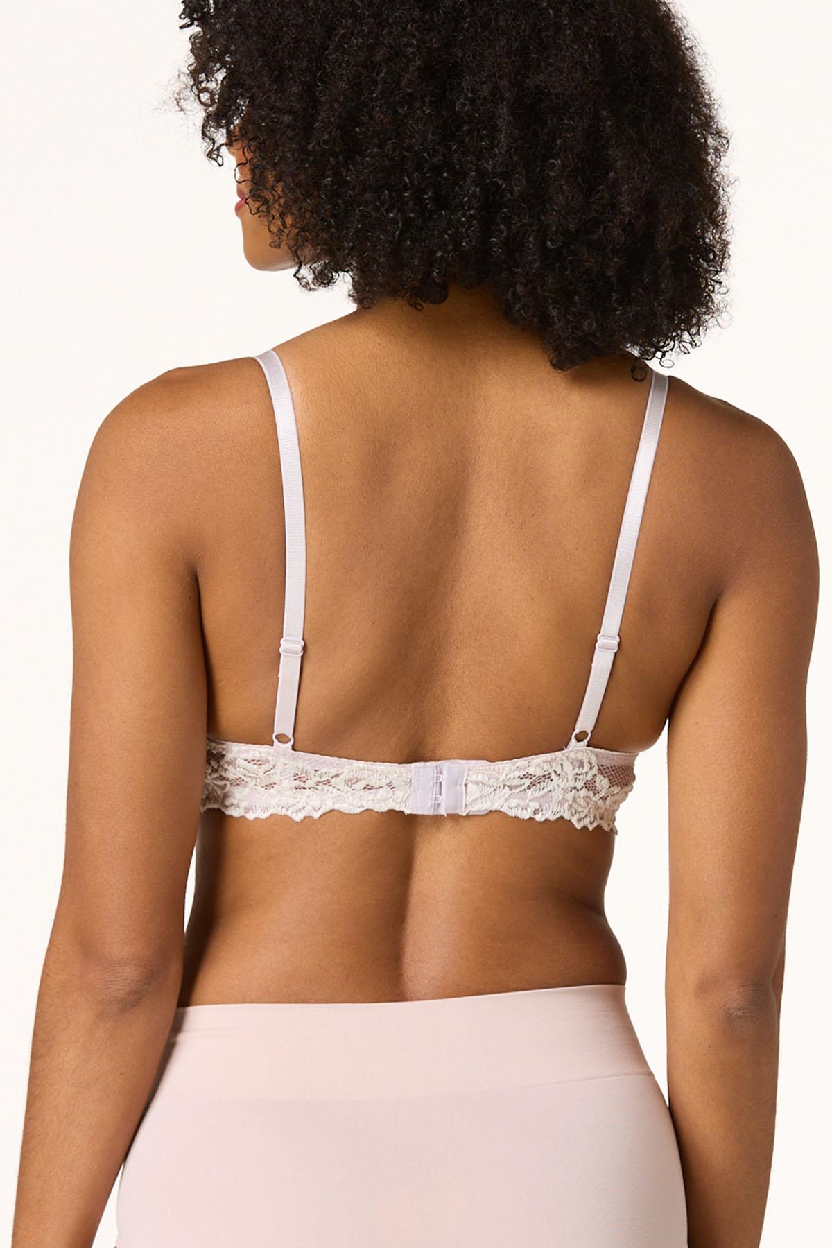 Cross Dye Fabric Lace Bra Set