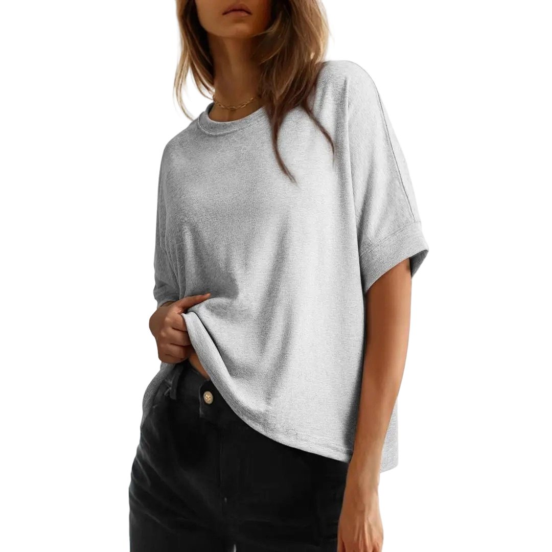 Women's Tops for Women 2026 Loose Oversized Basic Tee Comfortable Soft Fabric Flattering Fit - Womenswear