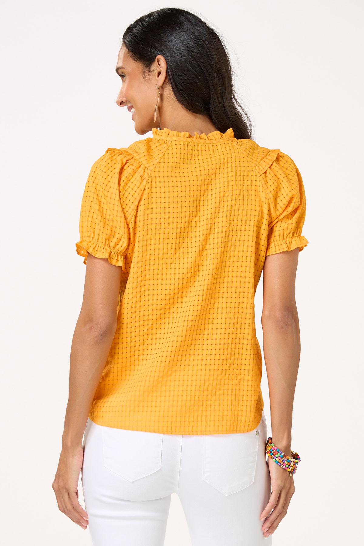 Tasseled Gingham Top