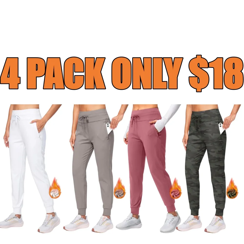 Women's Highwaist Fleece Lined Warm Water Resistant Joggers