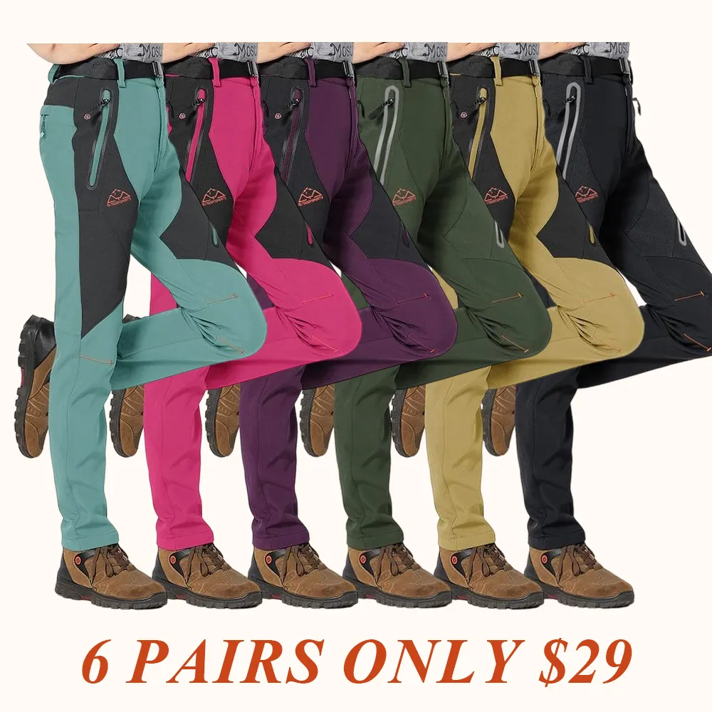 Women's Snow Pants Waterproof Insulated Fleece Thermal Ski Hiking Snowboard Pants