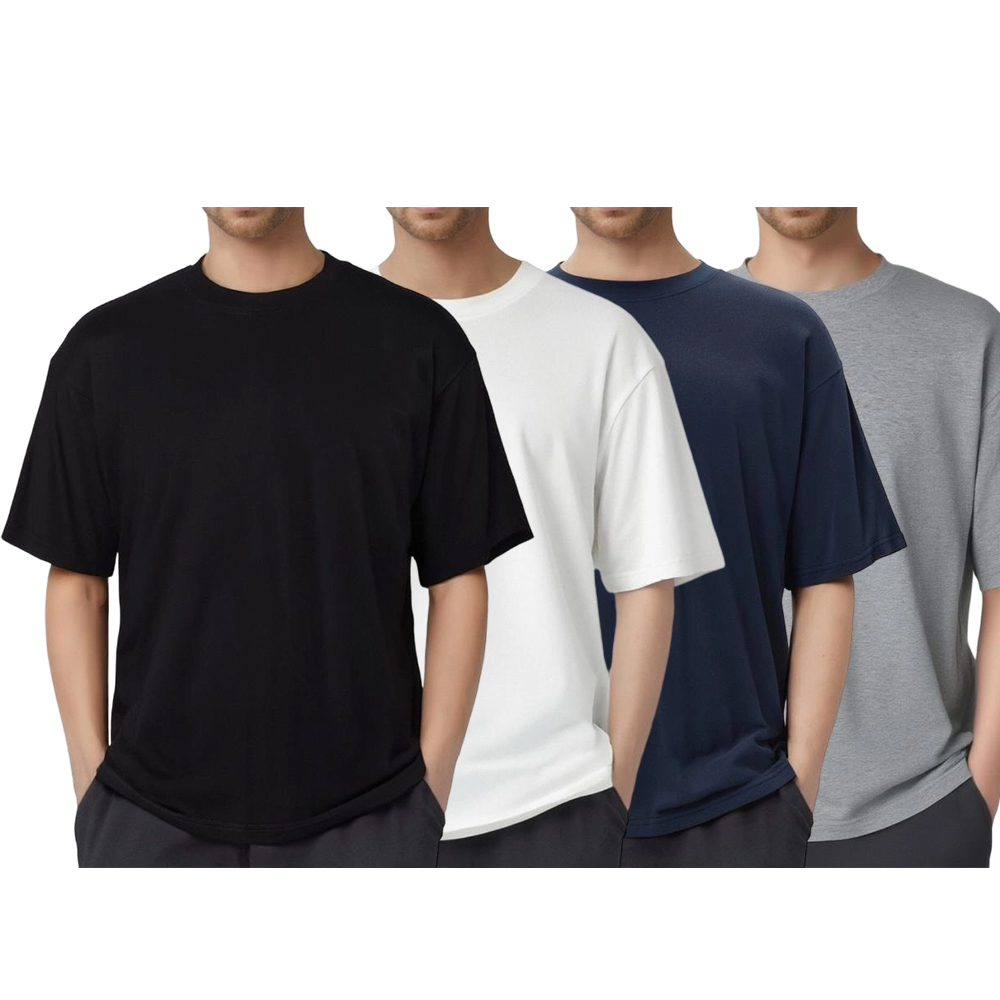 No Sagging! Heavyweight Oversized TShirts - Shape-Retaining, Thick Cotton, Strong Neckline & Premium Look Mens Tshirts Crewneck Tees for Summer & Spring