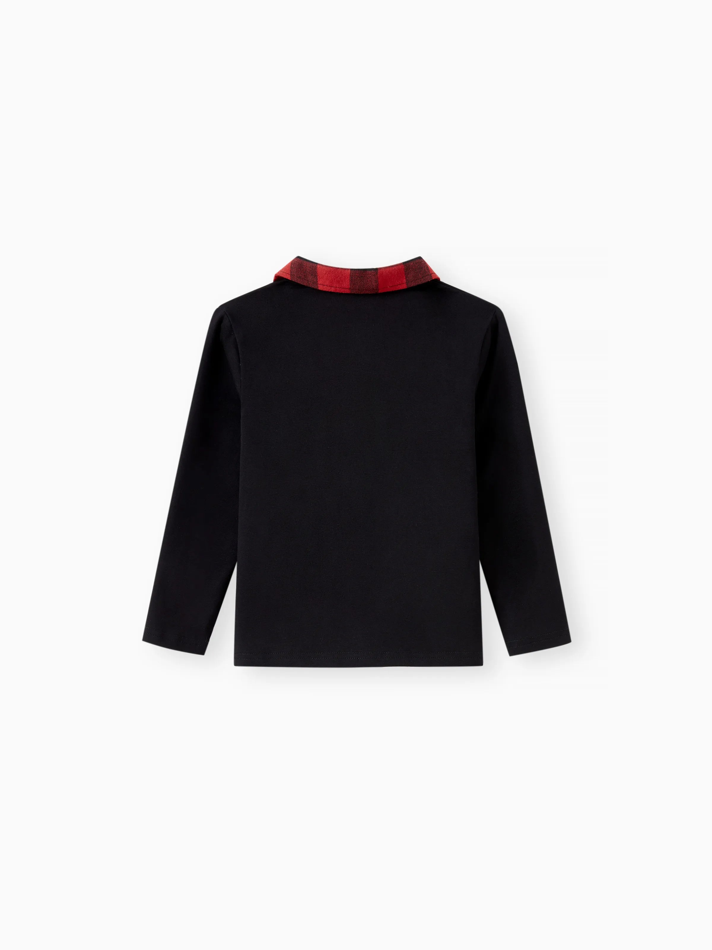 Matching Family Outfits Black and Red Plaid Co-ord Sets Hi-Low Flowy Hemline redblack