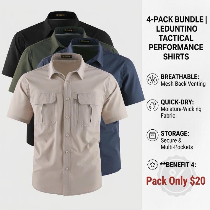 Men's American-Style Solid Color Shirt with Hidden Ventilation Holes