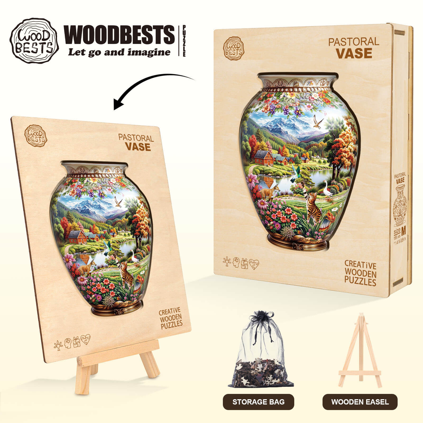 Pastoral vase Wooden Jigsaw Puzzle