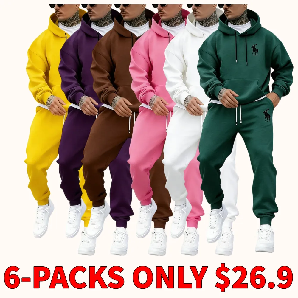 Letter-print hoodie and sweatpants