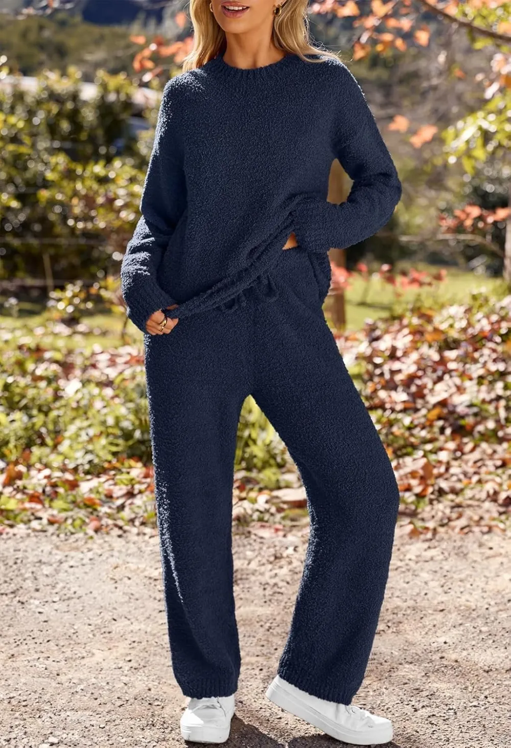 Womens Pajama Sets 2025 Fall Lounge Sweater Set