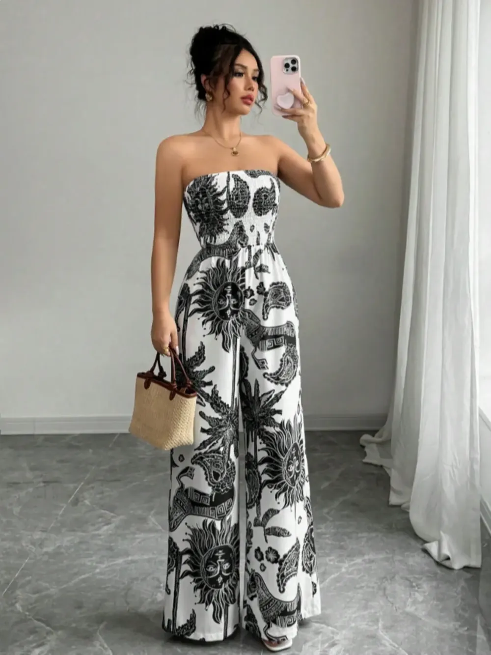 Women's Slim-Fit Casual Woven Jumpsuit