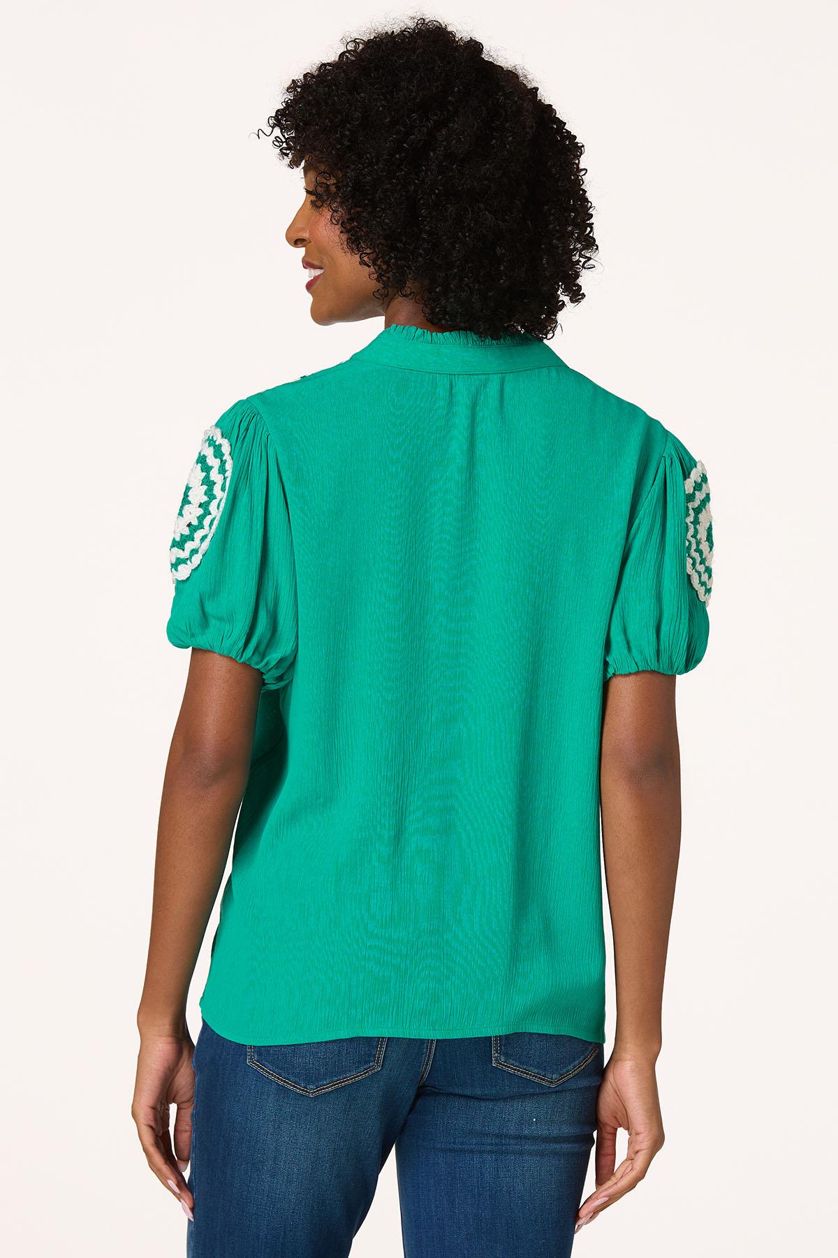 Crochet Puff Sleeve Top