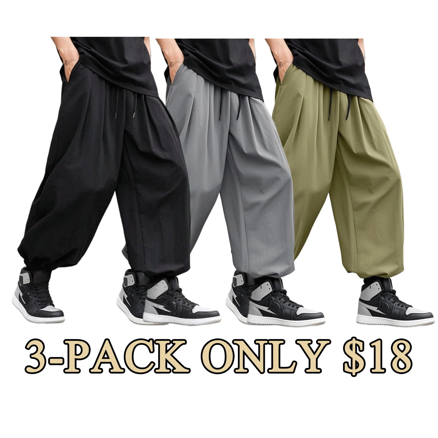 Men’s Casual Drawstring Jogger Pants – Comfy Everyday Wear