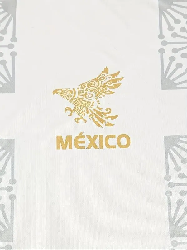 Men's Mexican Football Shirt, Eagle Round Neck Comfortable Breathable Top