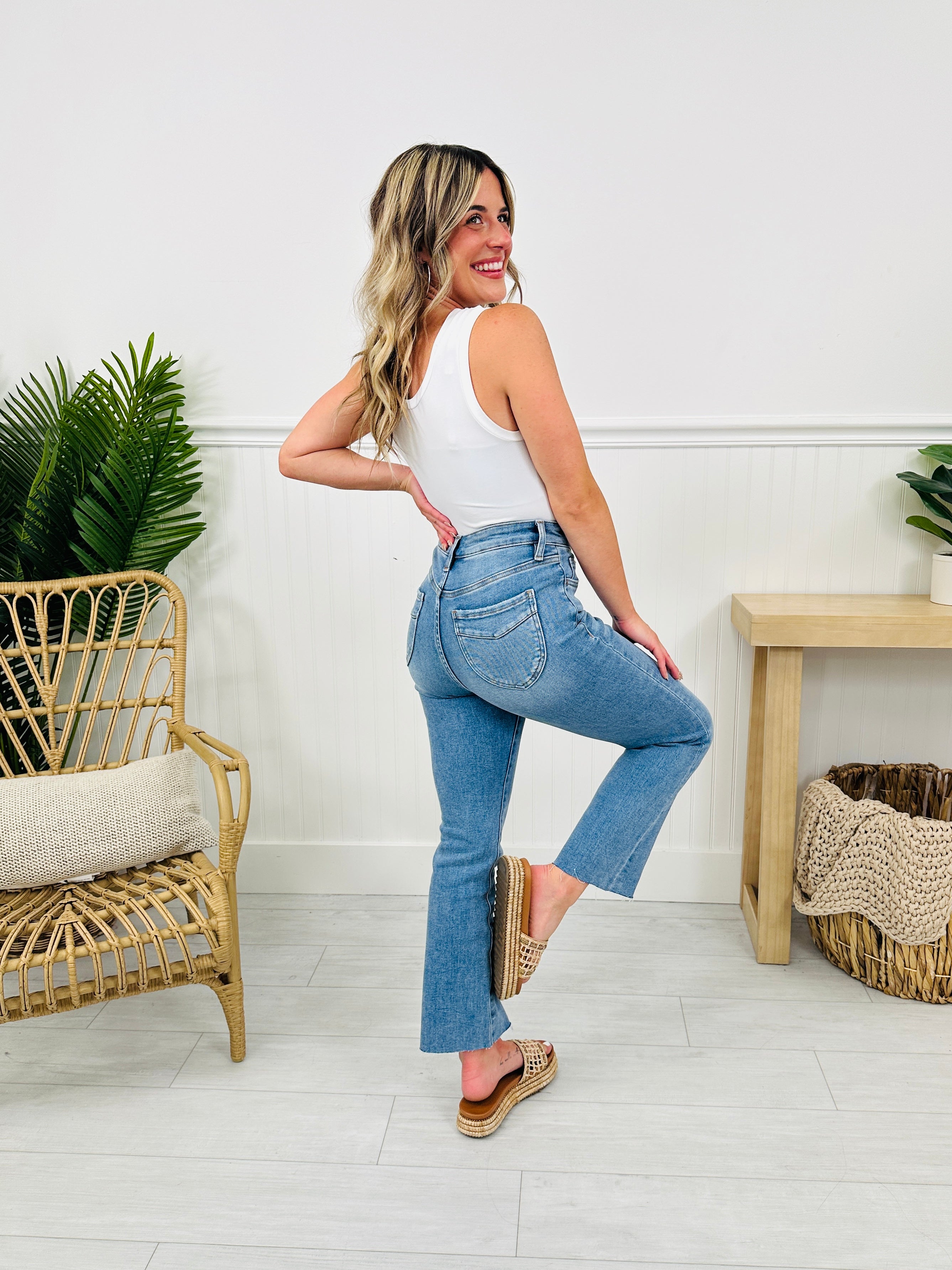 All I Need Tummy Control Butt Lifting Kick Flare Jeans