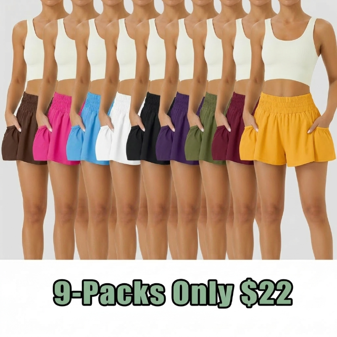 Women’s High-Waisted Athletic Shorts with Pockets (Stretchy & Breathable Active Fit)