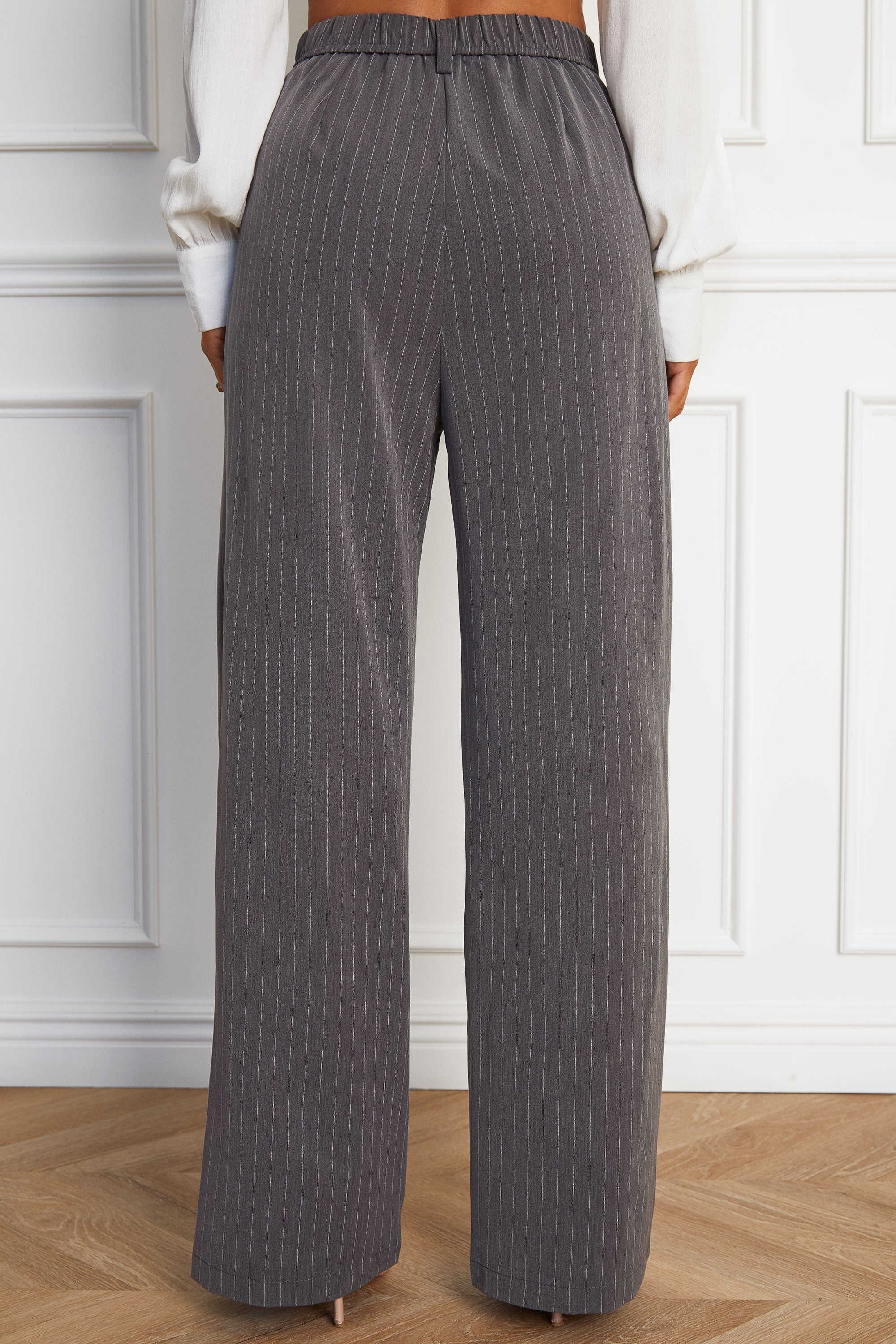 Refined Elastic-Waist Pants