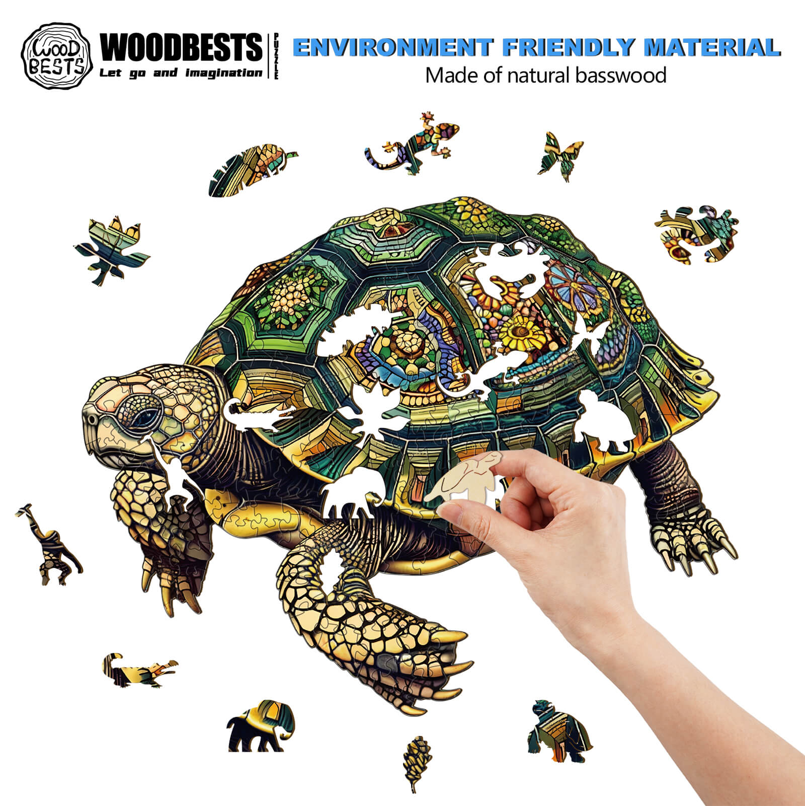 Wise Turtle Wooden Jigsaw Puzzle