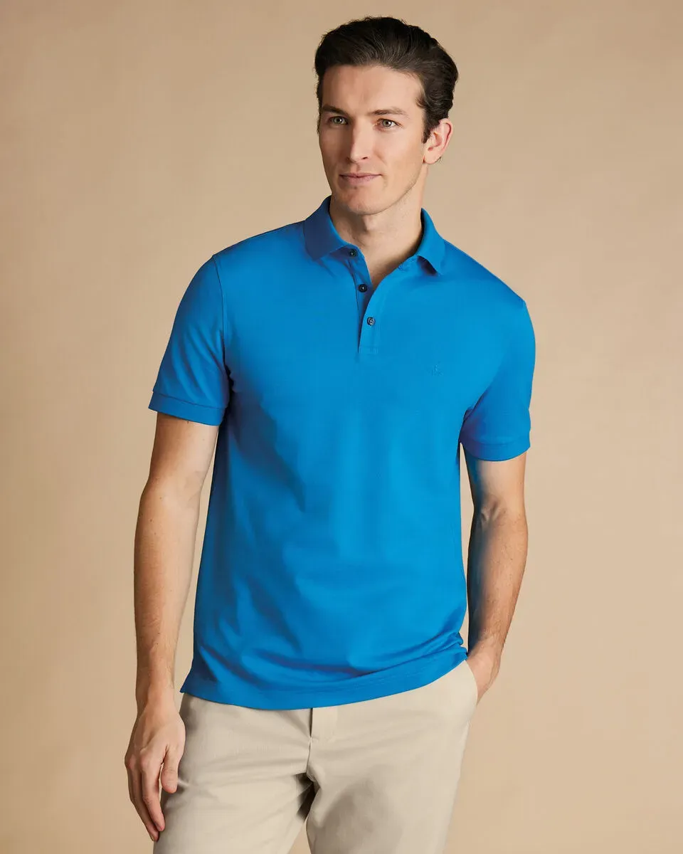 Men'S Casual Business POLO Shirt, Breathable Pique Fabric