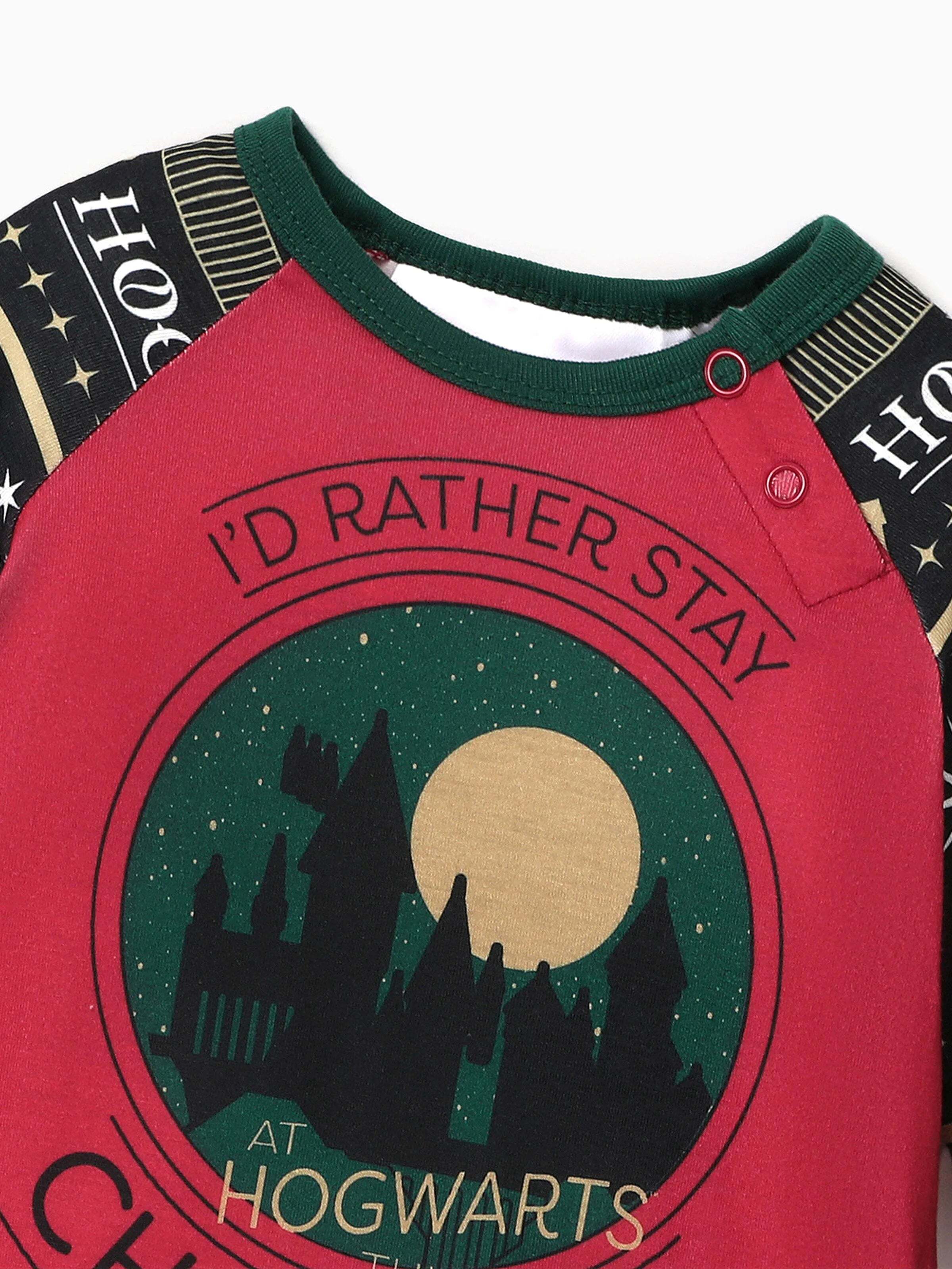 Family Matching Christmas Hogwarts Graphic Pajamas Sets with Christmas Socks