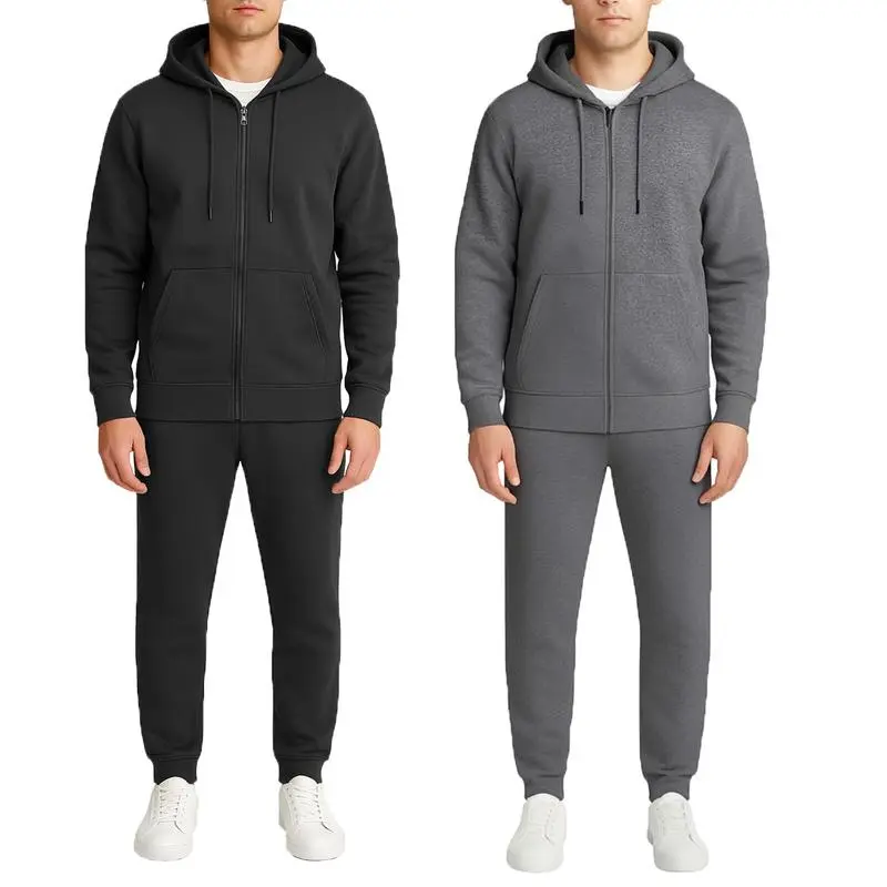 Men’s Multi Pack Fleece Zip Hoodie & Jogger Sets