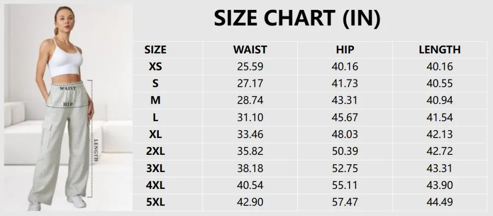 Womens High Waist Cargo Sweatpants Baggy