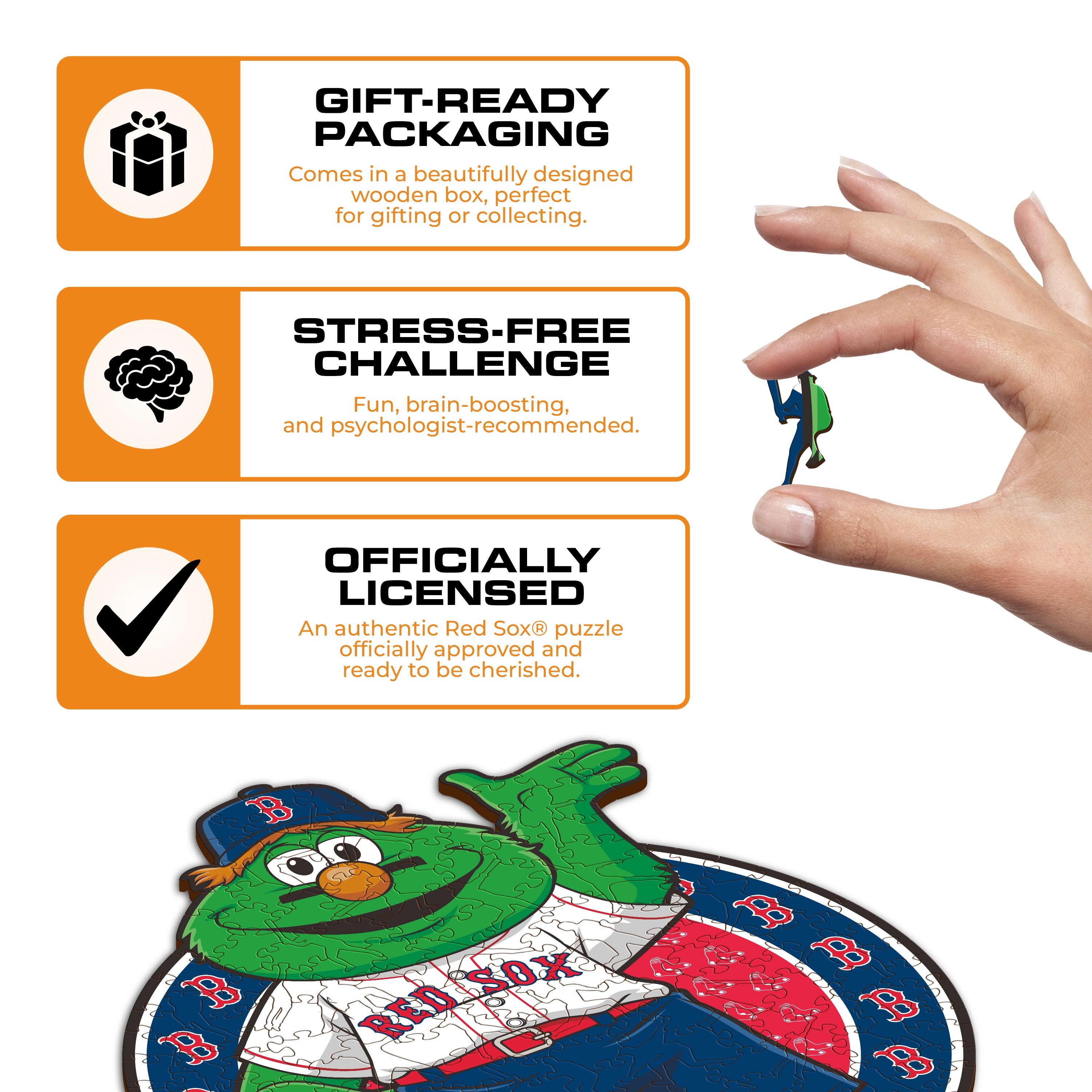 Boston Red Sox™ Mascot - Wooden Puzzle