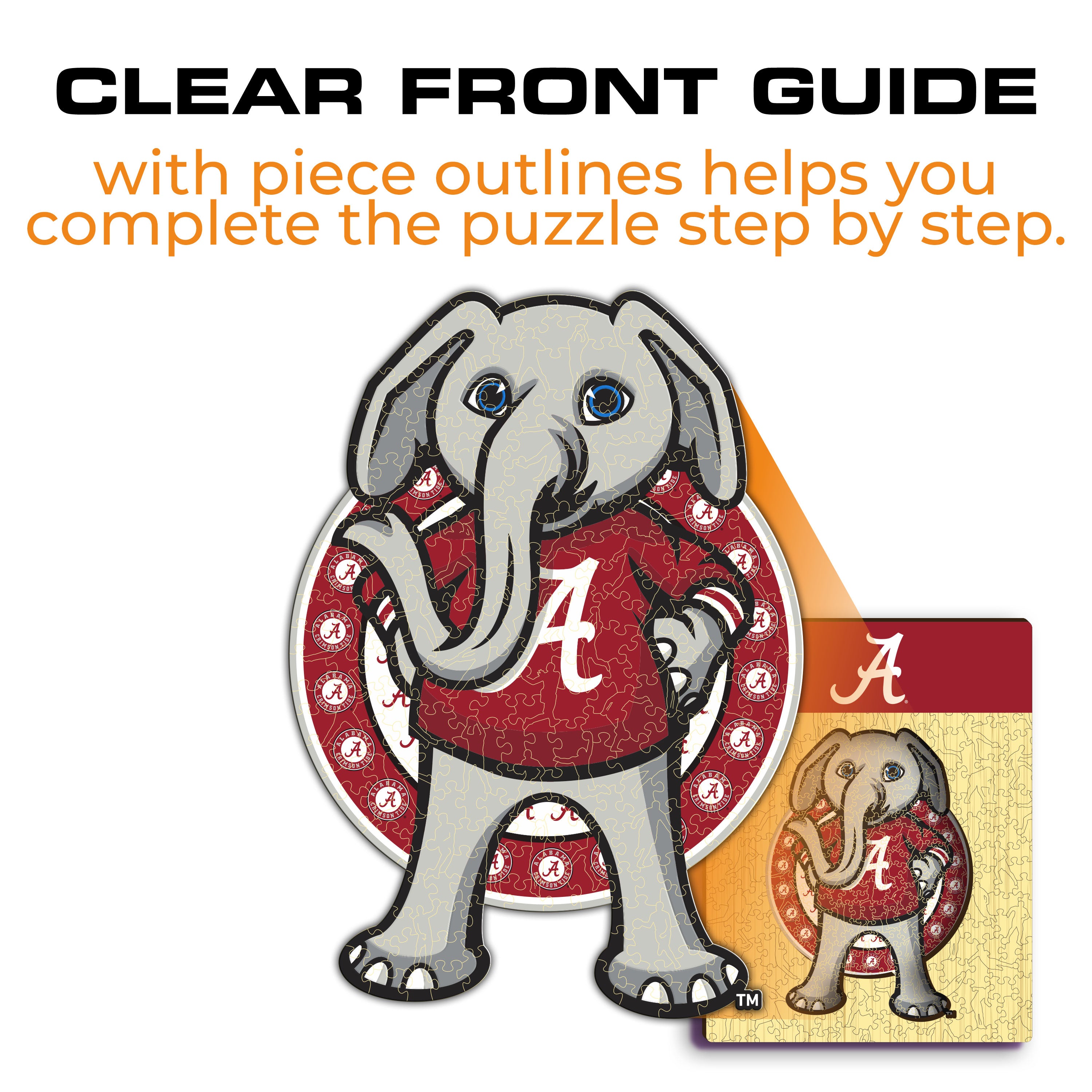 University of Alabama Mascot - Wooden Puzzle
