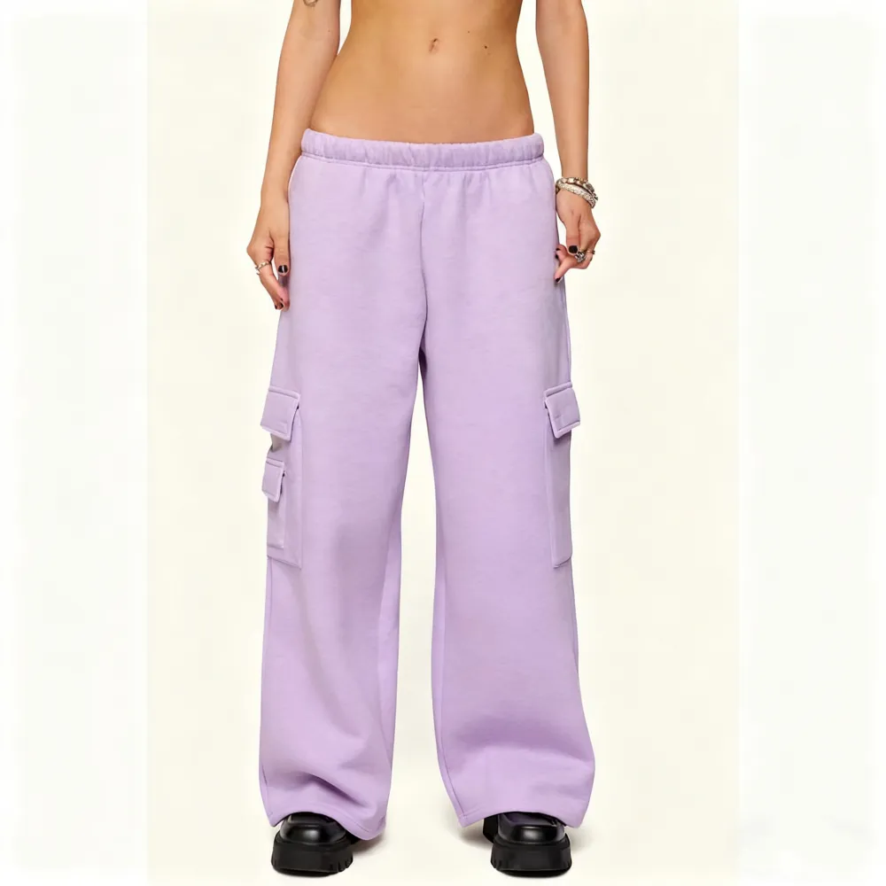 Petite Wide Leg Cargo Sweatpants
