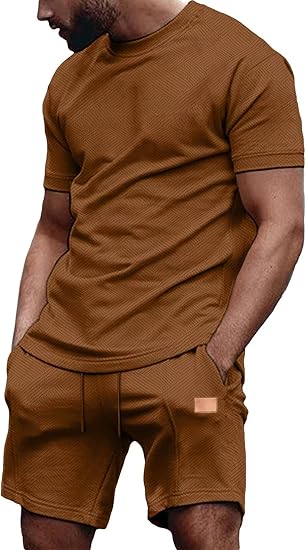 🌴Men’s Casual Summer 2-Piece Shirt & Shorts Set – Comfortable Everyday Outfit