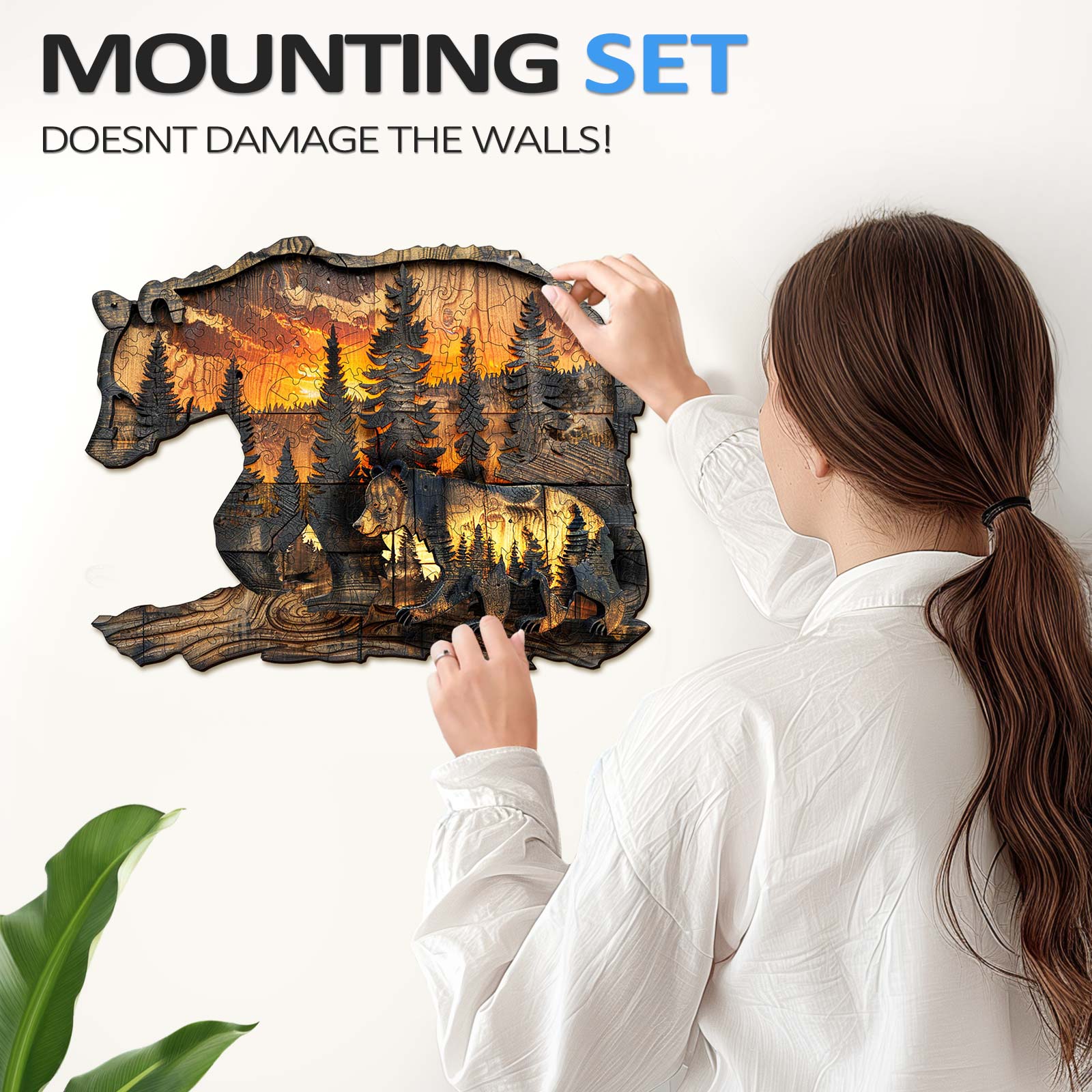 Woodcarving Bear Wooden Jigsaw Puzzle