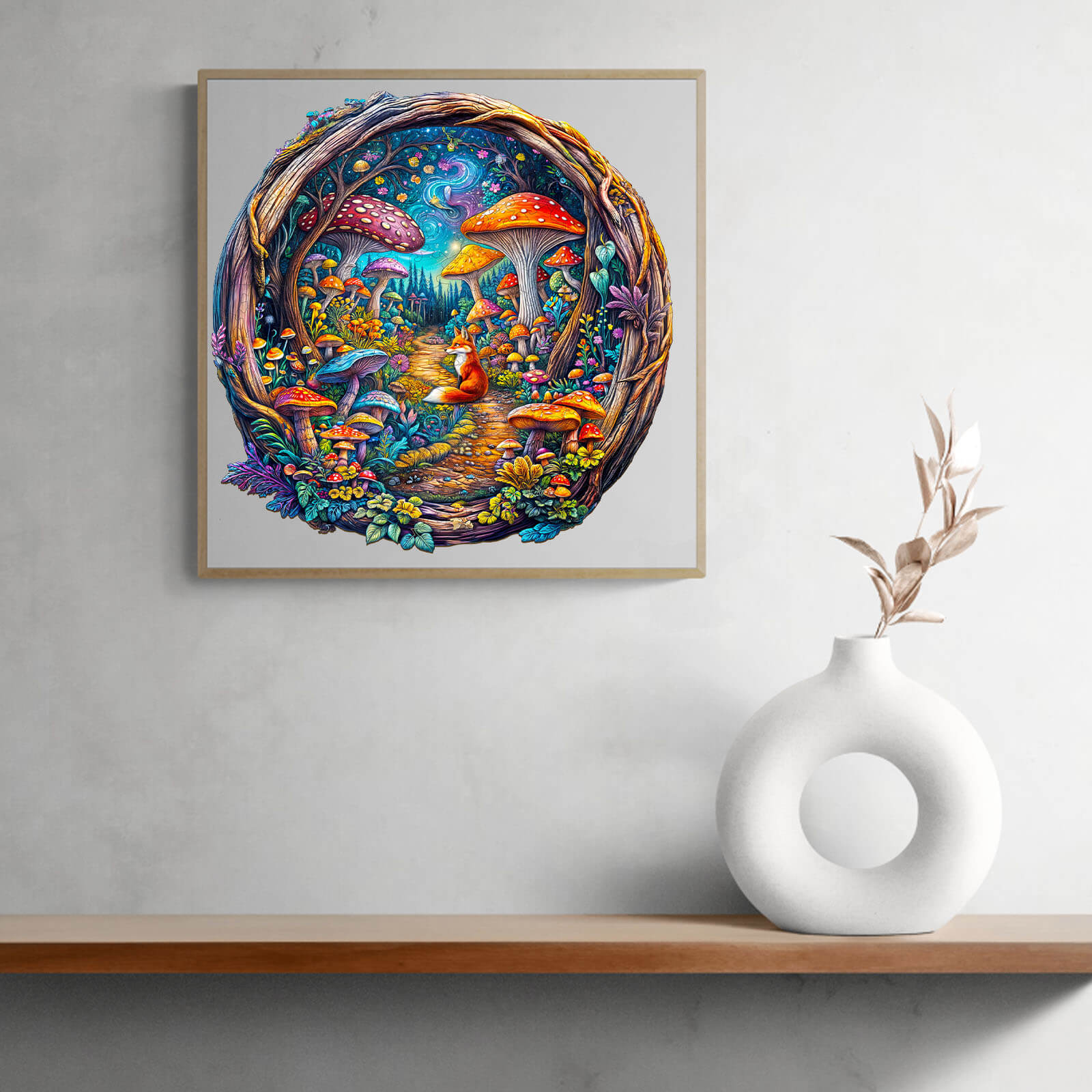 3D Mushroom Forest Wooden Jigsaw Puzzle