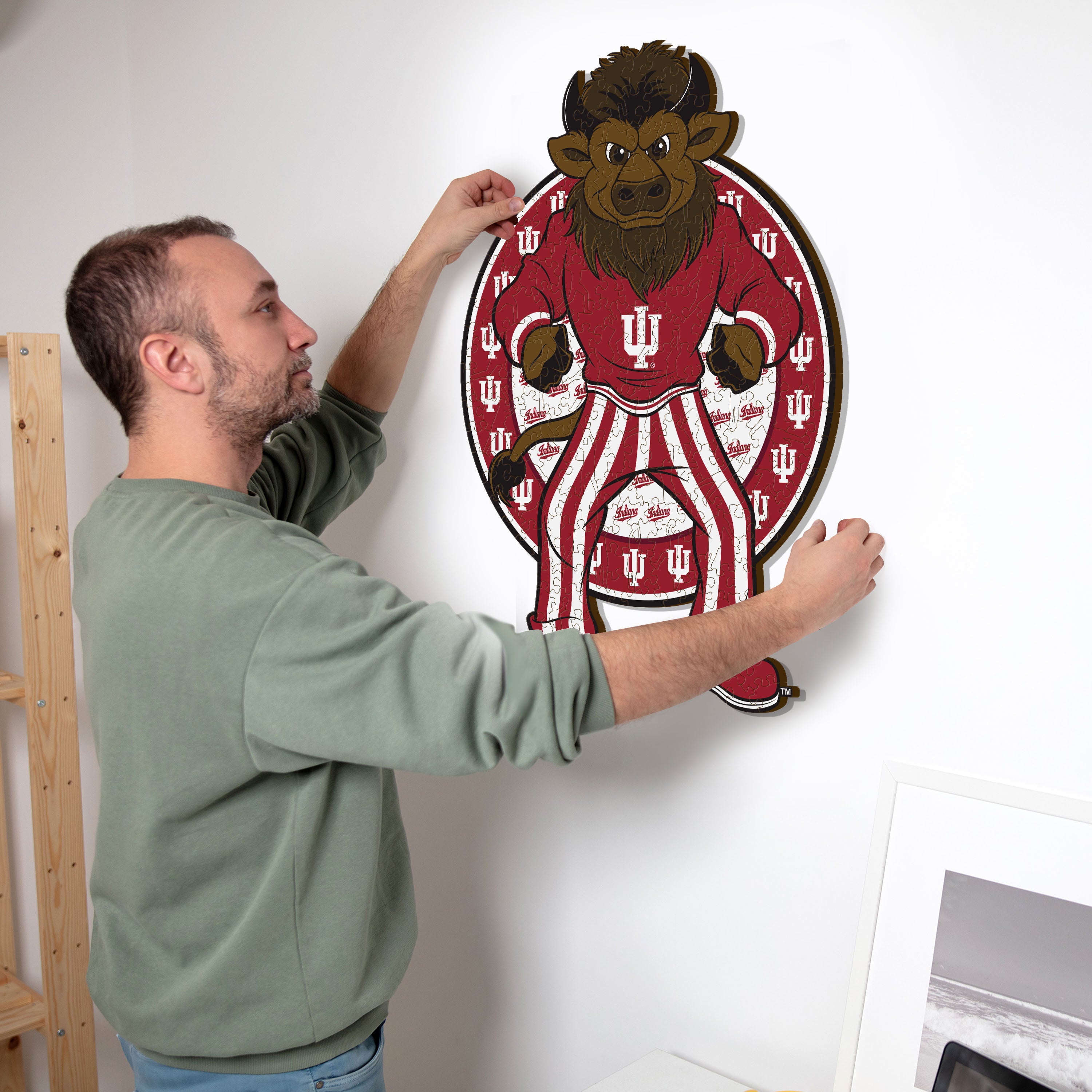 Indiana University Mascot - Wooden Puzzle