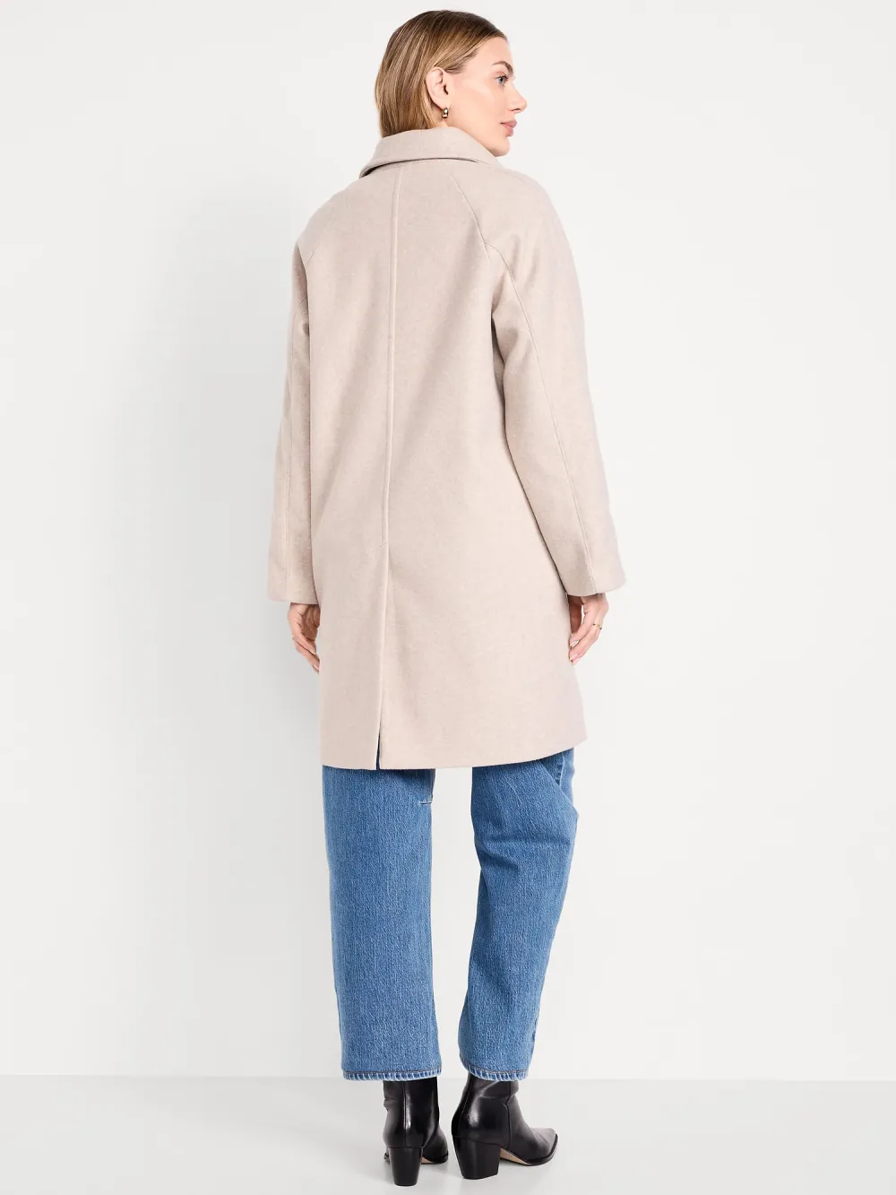 Relaxed Button-Front Mac Coat