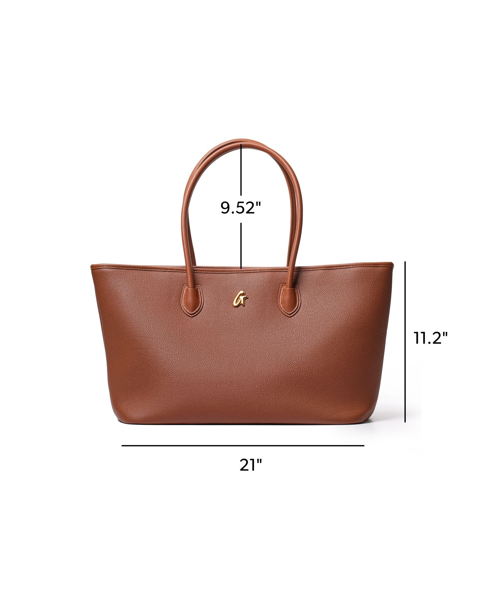 PEBBLE TOTE BAG - BROWN