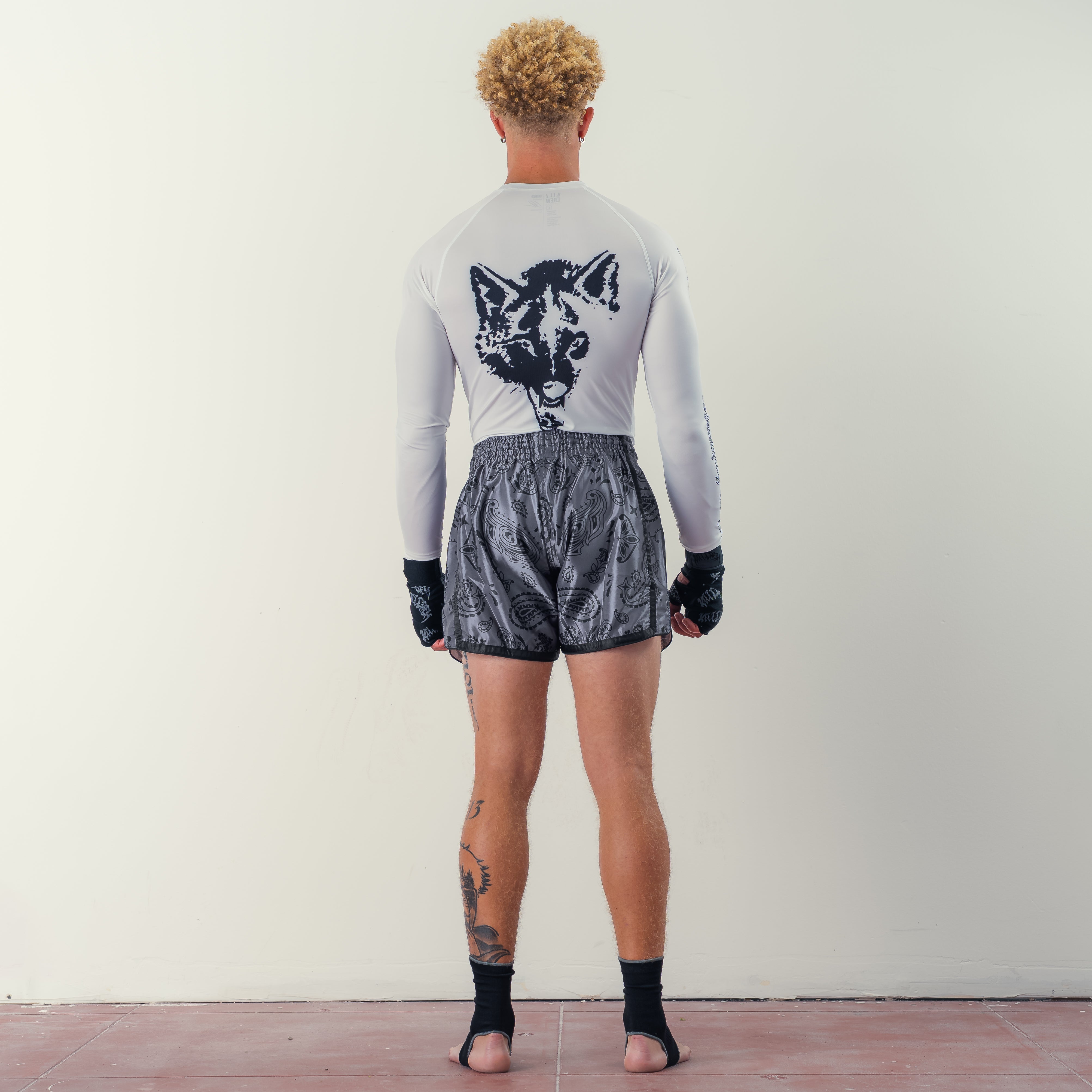 BANDANA FIGHT SHORTS - BLACKOUT