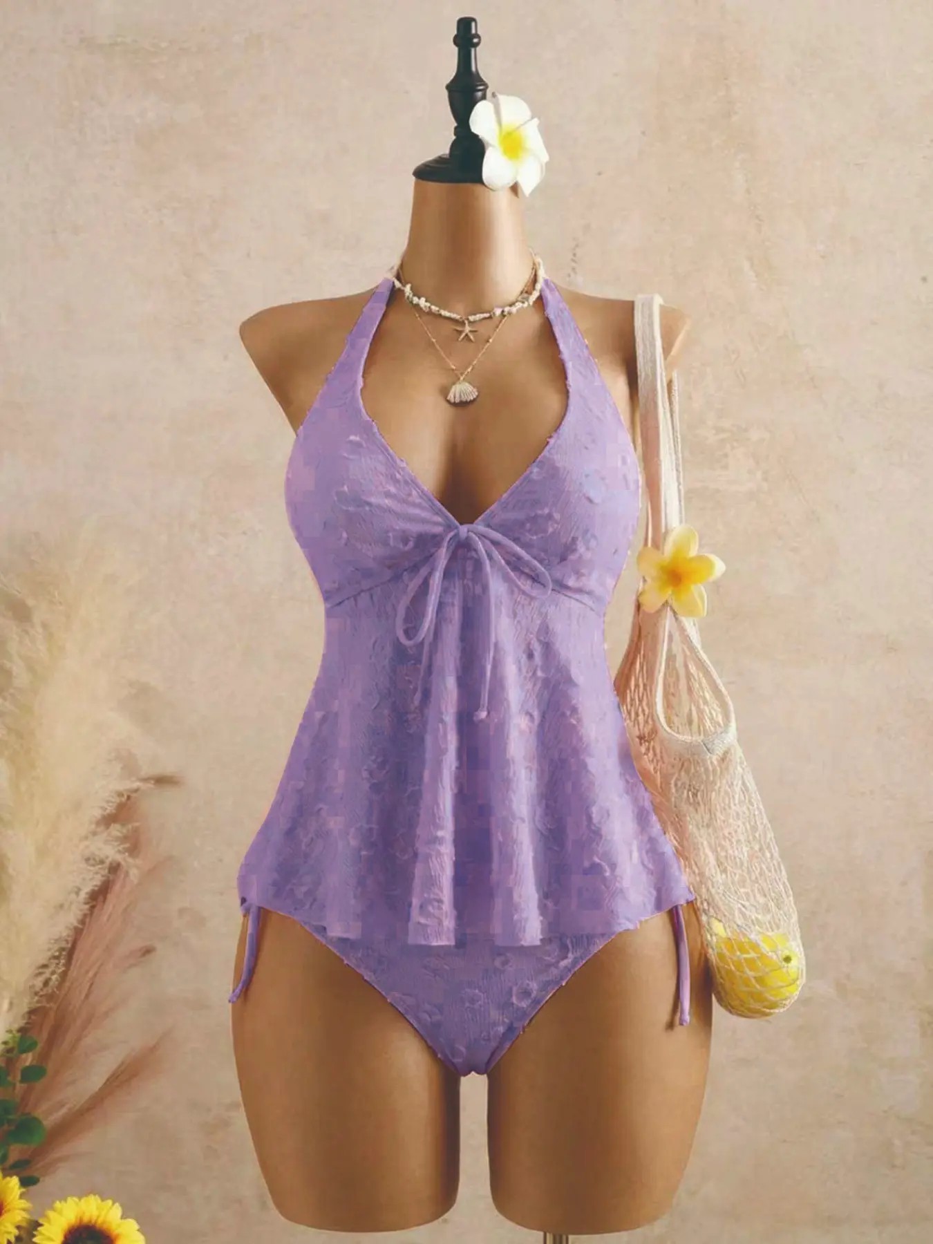 Women's Fashion Tankini Swimsuit, Stylish Two-Piece Swimwear