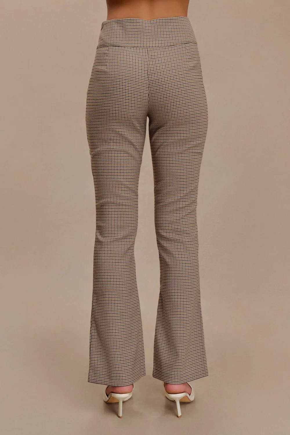 Mid Rise Buckle Straight Leg Pant
