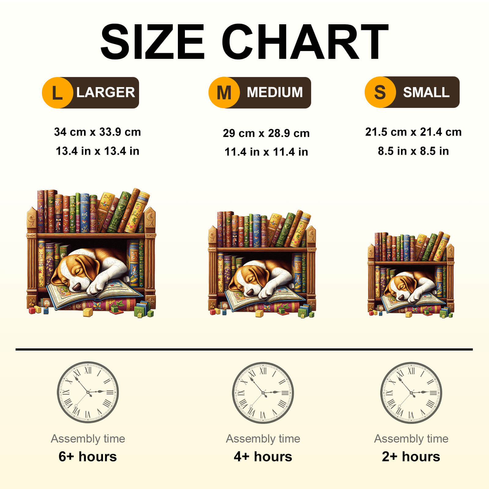 Sleep Library-Dog Wooden Jigsaw Puzzle