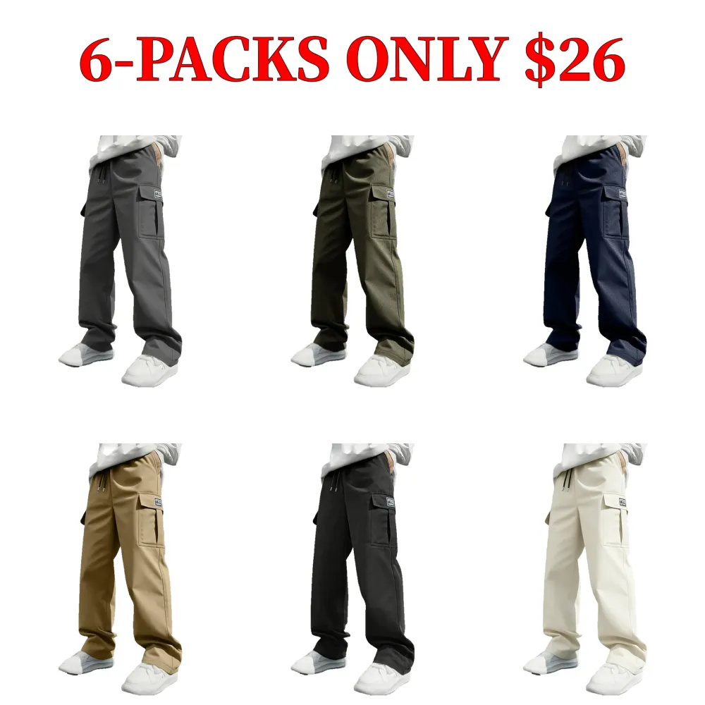 Men's work pants, with multiple side pockets, versatile work pants suitable for all seasons.