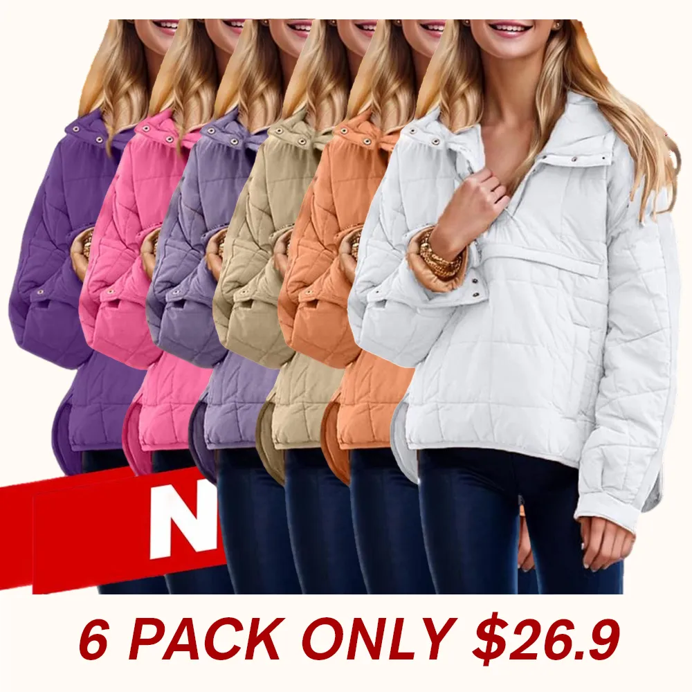 Women's oversized down jacket with quilted batwing sleeves pullover