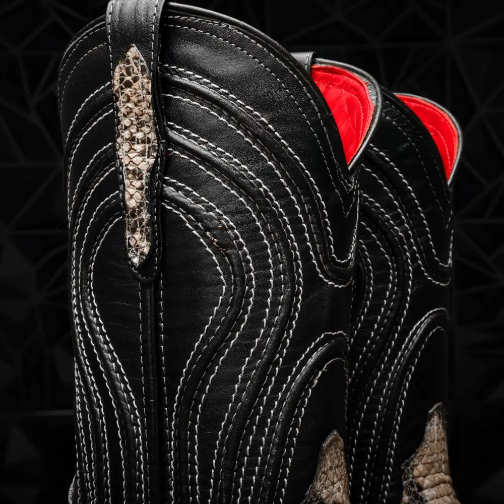 Bruce Mamba Leather Boots - Square Toe